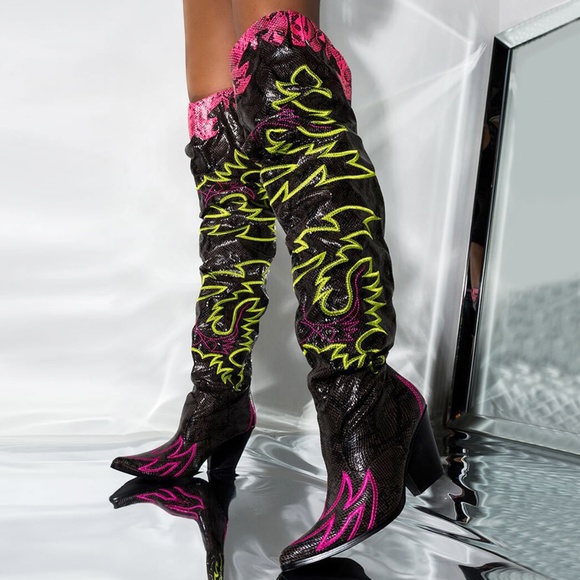 flame cowboy boots